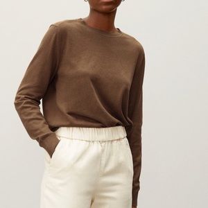 Brown cotton Everlane sweater